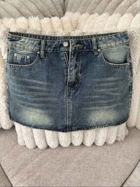 Classic Blue Denim Mini Skirt